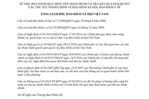 Quyết định 1366/QÐ-BHXH 2014 tiếp nhận hồ sơ trả kết quả thủ tục hành chính bảo hiểm xã hội bảo hiểm y tế