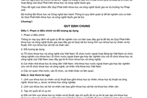 Thông tư 37/2014/TT-BKHCN quản lý đề tài nghiên cứu cơ bản Quỹ Phát triển khoa học công nghệ tài trợ