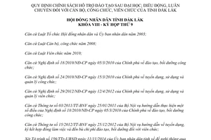 Nghị quyết 143/2014/NQ-HĐND hỗ trợ đào tạo sau đại học luân chuyển cán bộ công viên chức Đắk Lắk