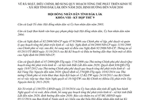 Nghị quyết 137/2014/NQ-HĐND quy hoạch tổng thể phát triển kinh tế xã hội Đắk Lắk 2020 2030