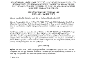 Nghị quyết 145/2014/NQ-HĐND sửa đổi 93/2013/NQ-HĐN mức trích khoản thu công tác thanh tra Đắk Lắk