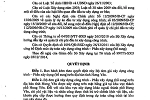 Quyết định 20/2014/QĐ-UBND Bộ đơn giá xây dựng công trình Phần xây dựng tỉnh Hưng Yên