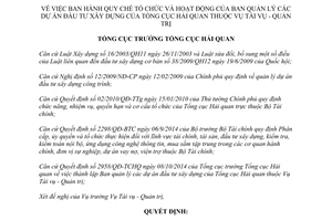 Quyết định 3863/QĐ-TCHQ năm 2014 Quy chế tổ chức và hoạt động của Ban Quản lý dự án đầu tư xây dựng