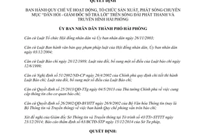 Quyết định 3015/2014/QĐ-UBND phát sóng chuyên mục Dân hỏi Giám đốc Sở trả lời Hải Phòng