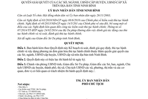 Quyết định 1129/QĐ-UBND 2014 rà soát đánh giá đơn giản hóa thủ tục hành chính Ninh Bình