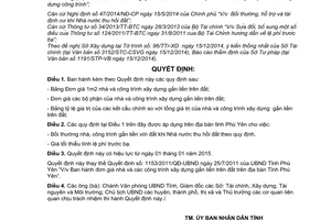 Quyết định 55/2014/QĐ-UBND đơn giá nhà công trình xây dựng gắn liền trên đất Phú Yên