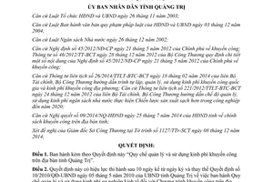 Quyết định 53/2014/QĐ-UBND Quy chế quản lý sử dụng kinh phí khuyến công tỉnh Quảng Trị