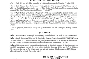 Quyết định 2684/QĐ-UBND năm 2014 Quy định tổ chức các Khối thi đua tỉnh Yên Bái