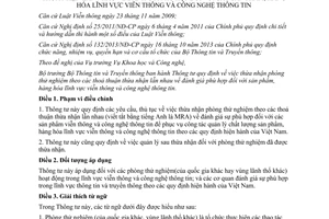 Thông tư 28/2014/TT-BTTTT phòng thử nghiệm thoả thuận thừa nhận lẫn nhau đánh giá phù hợp sản phẩm viễn thông