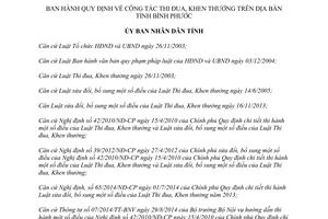 Quyết định 27/2014/QĐ-UBND công tác thi đua khen thưởng trên địa bàn tỉnh Bình Phước