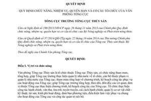 Quyết định 636/QĐ-TCTS-VP chức năng nhiệm vụ quyền hạn cơ cấu tổ chức Văn phòng Tổng cục 2014