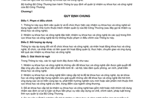 Thông tư 50/2014/TT-BCT quản lý nhiệm vụ khoa học công nghệ của Bộ Công thương