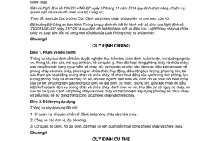 Thông tư 66/2014/TT-BCA hướng dẫn Nghị định 79/2014/NĐ-CP Phòng cháy và chữa cháy