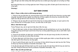 Thông tư 38/2014/TT-BKHCN đánh giá tổ chức khoa học công nghệ