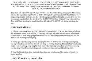 Kế hoạch 71/KH-TLĐ 2014 xây dựng quan hệ lao động hài hòa ổn định trong doanh nghiệp