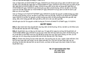 Quyết định 40/2014/QĐ-UBND bồi thường hỗ trợ tái định cư khi Nhà nước thu hồi đất Tiền Giang