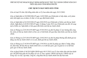 Quyết định 2704/QĐ-UBND Kế hoạch hoạt động kiểm soát thủ tục hành chính Bình Phước 2015 2014