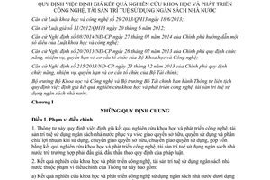 Thông tư liên tịch 39/2014/TTLT-BKHCN-BTC định giá nghiên cứu khoa học công nghệ tài sản trí tuệ dùng ngân sách nhà nước