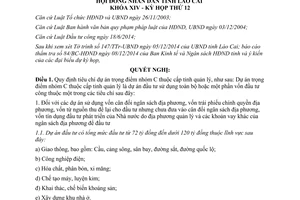 Nghị quyết 36/2014/NQ-HĐND tiêu chí dự án trọng điểm nhóm C thuộc cấp tỉnh quản lý Lào Cai