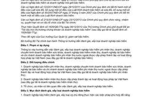 Thông tư 195/2014/TT-BTC đánh giá xếp loại doanh nghiệp bảo hiểm