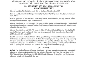 Nghị quyết 47/2014/NQ-HĐND thuê chuyên gia y tế nâng cao năng lực Bà Rịa Vũng Tàu 2015 2017
