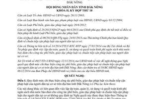 Nghị quyết 34/2014/NQ-HĐND mức chi thực hiện công tác phổ biến giáo dục pháp luật ĐắK Nông