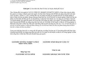 Hướng dẫn 384/LN-VPDP-STC-SHKDT-SNNPTNT-KBNN 2014 sửa đổi 143/LN-VPĐP-STC-SKHĐT-SNNPTNT-KBNN