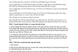 Thông tư 197/2014/TT-BTC thu nộp quản lý sử dụng phí thẩm định lệ phí cấp Giấy chứng nhận bán hàng đa cấp