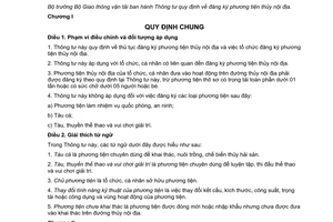 Thông tư 75/2014/TT-BGTVT đăng ký phương tiện thủy nội địa