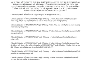 Thông tư 77/2014/TT-BGTVT trình tự thủ tục nạo vét duy tu tuyến luồng hàng hải Hải Phòng Sài Gòn Vũng Tàu