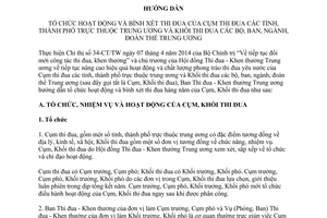 Hướng dẫn 2819/HĐ-BTĐKT tổ chức hoạt động bình xét thi đua Cụm thi đua các tỉnh thành phố 2014