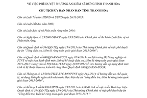 Quyết định 4555/QĐ-UBND phương án kiểm kê rừng Thanh Hóa 2014