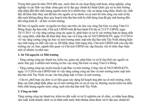 Chỉ thị 12/CT-UBND năm 2014 bảo vệ môi trường nước bảo vệ nguồn lợi thủy sản Tây Ninh