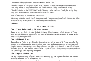 Thông tư 25/2014/TT-BTTTT triển khai hệ thống thông tin từ Trung ương đến địa phương