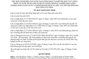 Quyết định 79/2014/QĐ-UBND sửa đổi 30/2013/QĐ-UBND biểu giá nước sạch sinh hoạt tỉnh Tây Ninh
