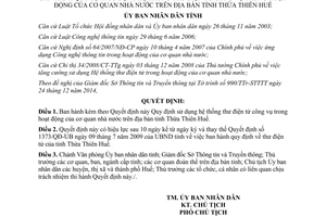 Quyết định 81/2014/QĐ-UBND sử dụng hệ thống thư điện tử công vụ cơ quan nhà nước Thừa Thiên Huế