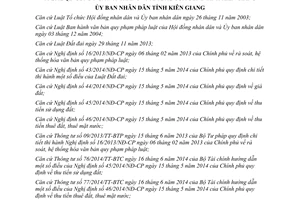 Quyết định 2817/QĐ-UBND 2014 bãi bỏ 15/2012/QĐ-UBND và 18/2012/QĐ-UBND tỉnh Kiên Giang