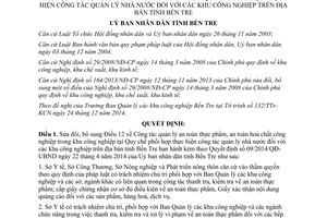 Quyết định 41/2014/QĐ-UBND sửa đổi 09/2014/QĐ-UBND quản lý nhà nước khu công nghiệp Bến Tre