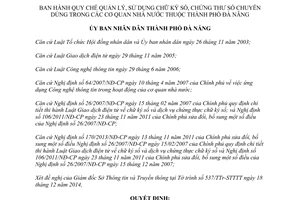 Quyết định 9642/QĐ-UBND 2014 Quy chế Quản lý sử dụng chữ ký số chứng thư số chuyên dùng Đà Nẵng