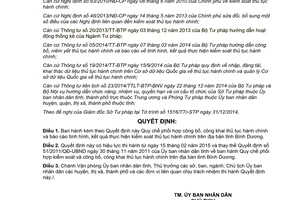 Quyết định 71/2014/QĐ-UBND Quy chế phối hợp công bố công khai thủ tục hành chính Bình Dương