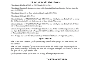 Quyết định 98/2014/QĐ-UBND Quy định thẩm định giá nhà nước tỉnh Lào Cai