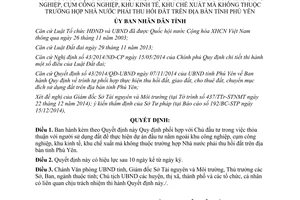 Quyết định 58/2014/QĐ-UBND cùng Chủ đầu tư thỏa thuận người sử dụng đất thực hiện dự án Phú Yên