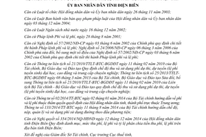 Quyết định 37/2014/QĐ-UBND mức thu phí tỷ lệ phân chia đối tượng nộp đơn vị thu phí lệ phí Điện Biên