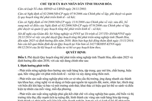 Quyết định 4833/QĐ-UBND 2014 Quy hoạch tổng thể phát triển nông nghiệp Thanh Hóa 2025 2030