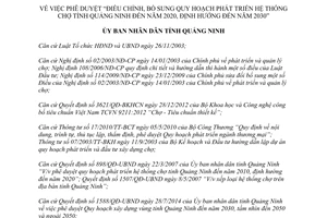 Quyết định 3340/QĐ-UBND 2014 Quy hoạch phát triển hệ thống chợ Quảng Ninh đến 2020 2030