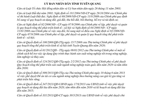 Quyết định 535/QĐ-UBND 2014 Quy hoạch phát triển trồng trọt Tuyên Quang 2020 2030