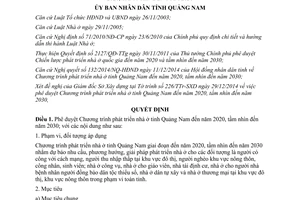 Quyết định 4266/QĐ-UBND Chương trình phát triển nhà ở Quảng Nam 2014