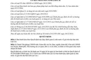 Quyết định 97/2014/QĐ-UBND quản lý nhà nước về giá tỉnh Lào Cai