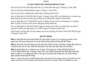 Quyết định 55/2014/QĐ-UBND quản lý sử dụng tạm thời vỉa hè ngoài mục đích giao thông Đà Nẵng