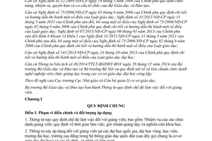 Thông tư 47/2014/TT-BGDĐT Quy định chế độ làm việc đối với giảng viên